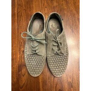 GH‎ Bass Ellie Taupe Leather Lace Up Oxford Shoes Womens 9.5 M